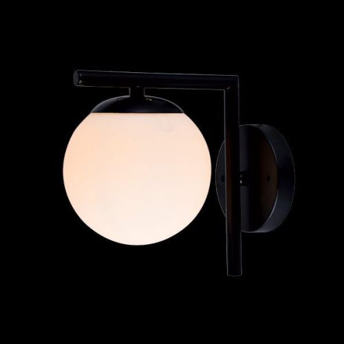 RITA fali lámpa fekete, üveges