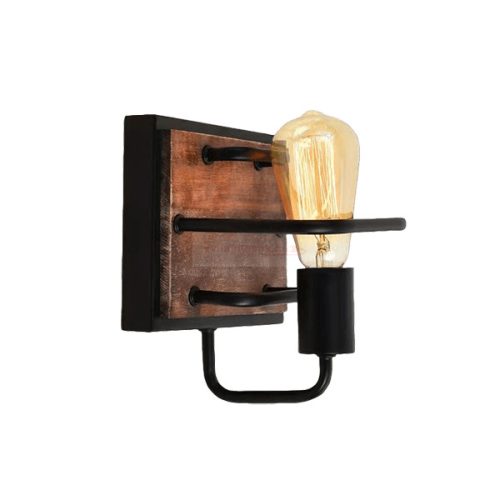 SILVIA 1 fekete/fa fali lámpa