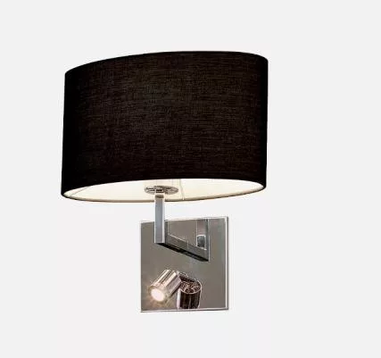 Tomy oldalfali lámpa 1XE27 + 1W LED 4000K sötét szürke