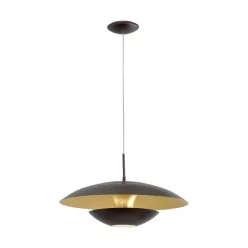 Nuvano Függeszték E27 1x60W barna/arany