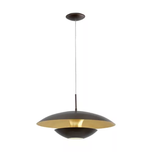 Nuvano Függeszték E27 1x60W barna/arany
