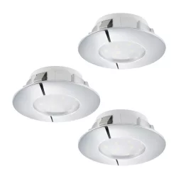 Pineda LED beépíthető kerek 3x6W 7,8cm króm fix