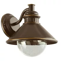   ALBECETE kültéri fali lámpatest E27 1x40W IP44 barna/vörösréz