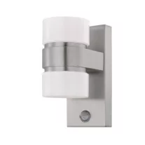   Atollari kültéri led fali lámpa 2x6W nemesacél,ezüst mozgásérzékelős