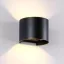 Állítható sugárzású kültéri LED-es fali lámpatest  2x5W  IP54 fekete kör