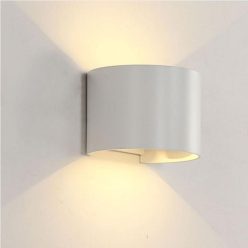   Állítható sugárzású kültéri LED-es fali lámpatest  2x5W  IP54 fehér kör