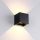 Állítható sugárzású kültéri LED-es fali lámpatest  2x5W  IP54 fekete szögletes