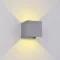 Állítható sugárzású kültéri LED-es fali lámpatest  2x5W  IP54 szürke szögletes