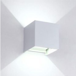   Állítható sugárzású kültéri LED-es fali lámpatest  2x5W  IP54 fehér szögletes