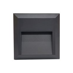   Lépcsővilágító oldalfali LED lámpa 1,5W - négyzet - szürke - természetes fehér - IP65