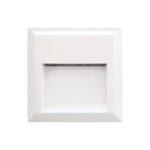 Lépcsővilágító oldalfali LED lámpa 1,5W - négyzet - fehér - természetes fehér - IP65