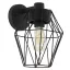 CANOVE kültéri fali lámpatest E27 1x60W IP44 fekete/ áttetsző