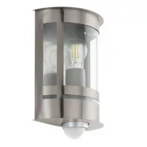   TRIBANO Kültéri fali lámpates  E27  1x60W IP44  szenzoros nemesacél