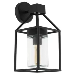   TRECATE kültéri fali lámptest E27 1x60W IP44 fekete/áttetsző