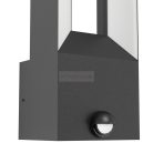 Riforano fali lámpa alumíniumöntvény fekete mozgásérzékelős