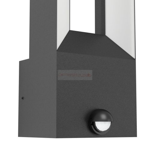 Riforano fali lámpa alumíniumöntvény fekete mozgásérzékelős