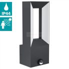 Riforano fali lámpa alumíniumöntvény fekete mozgásérzékelős