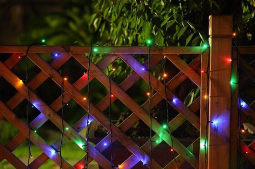 Napelemes kerti lámpa 25db 0,5W RGBY