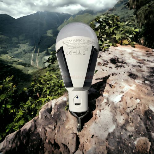 Napelemes LED kempinglámpa 300Lm 4000K +USB