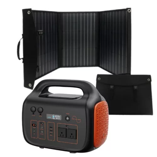 EL500S Hordozható erőmű 300W + napelem