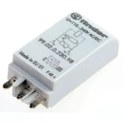 Finder 95.05-ös foglalathoz LED visszajelző és varisztor