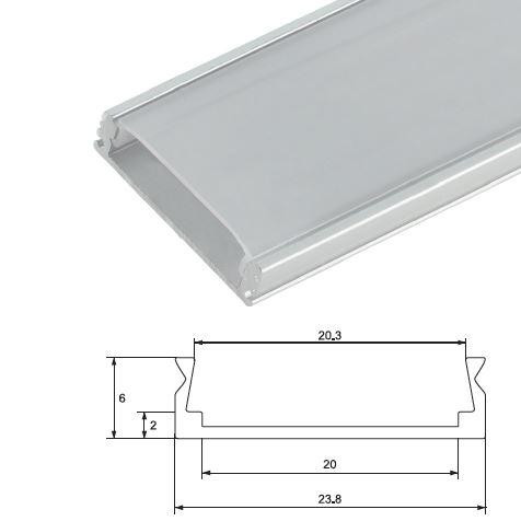 Alumínium profil LED szalaghoz 6220/1