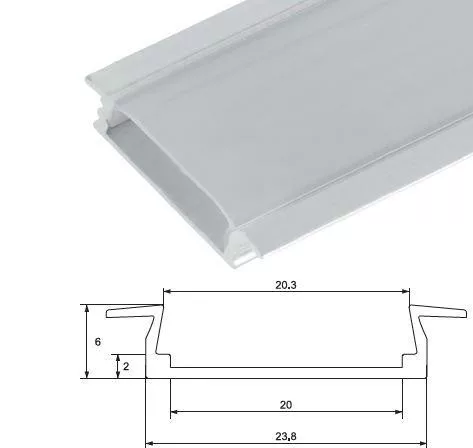 Alumínium profil LED szalaghoz 6220/2