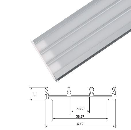 Alumínium profil LED szalaghoz 950/2 matt