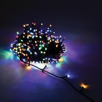 Karácsonyi LED fényfüzér 22m IP44 Színes, adapterrel