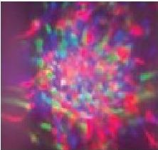 Karácsonyi LED projektor színes 5W IP44  vezetékkel