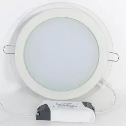 Led panel kör 18W üveg fehér