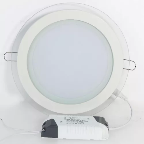 Led panel kör 18W üveg meleg fehér