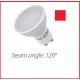 LED lámpa Gu-10 6W piros