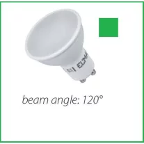 LED lámpa Gu-10 6W zöld