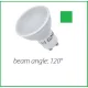 LED lámpa Gu-10 6W zöld