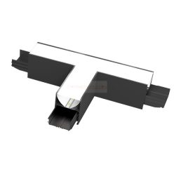   Mennyezeti függeszthető lineáris LED lámpatest T toldó (12W) fekete ház - 3000K 100Lm/W