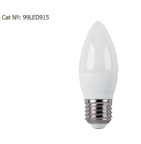 LED lámpa E27  meleg fehér, 8 Watt/180° Gyertya