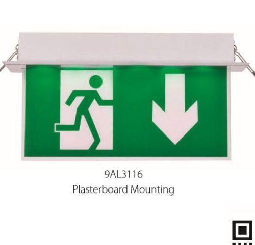 Led kijáratjelző lámpatest mennyezetbe süllyeszthető le AL3116