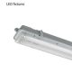 Staub- und feuchtigkeitsgeschütztes Leuchtengehäuse mit LED-Röhren 2x10W 6400K