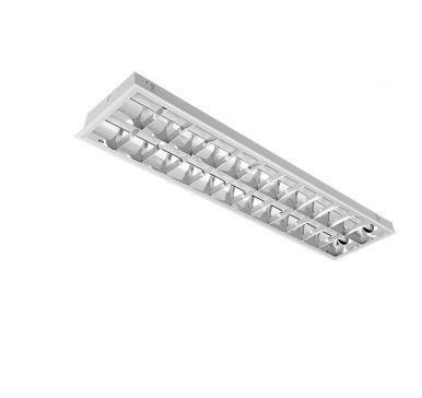 Corp de iluminat încastrat cu grilaj oglindit, cu tuburi LED 2x18W, 4000K Gala