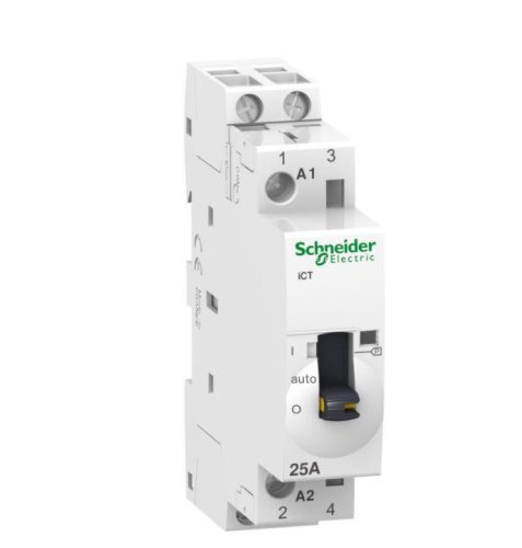 Schneider ACTI9 iCT25A kézi vezérlésű kontaktor, 50Hz, 2NO, 24VAC