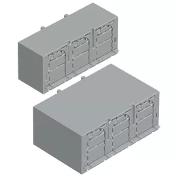   Érintésvédelmi burkolat alsó/felső kábelbevezetéshez 3P 00, 3P, L=36 mm