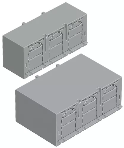 Érintésvédelmi burkolat alsó/felső kábelbevezetéshez 3P 00, 3P, L=36 mm