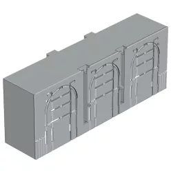   Érintésvédelmi burkolat alsó/felső kábelbevezetéshez 3P 00, 3P, L=66 mm