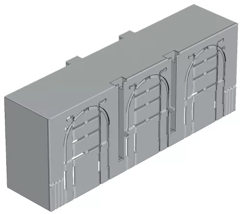 Érintésvédelmi burkolat alsó/felső kábelbevezetéshez 3P 00, 3P, L=66 mm