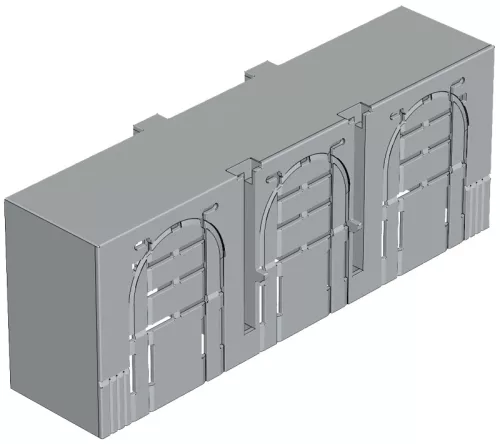 Érintésvédelmi burkolat alsó/felső kábelbevezetéshez 3P 2, 3P, L=42 mm