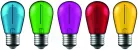 Avide Dekor LED Filament fényforrás 1W E27 (Zöld/Kék/Sárga/Piros/Lila)