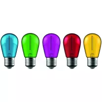   Avide Dekor LED Filament fényforrás 1W E27 (Zöld/Kék/Sárga/Piros/Lila)
