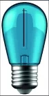 Avide Dekor LED Filament fényforrás 1W E27 Kék