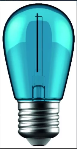 Avide Dekor LED Filament fényforrás 1W E27 Kék